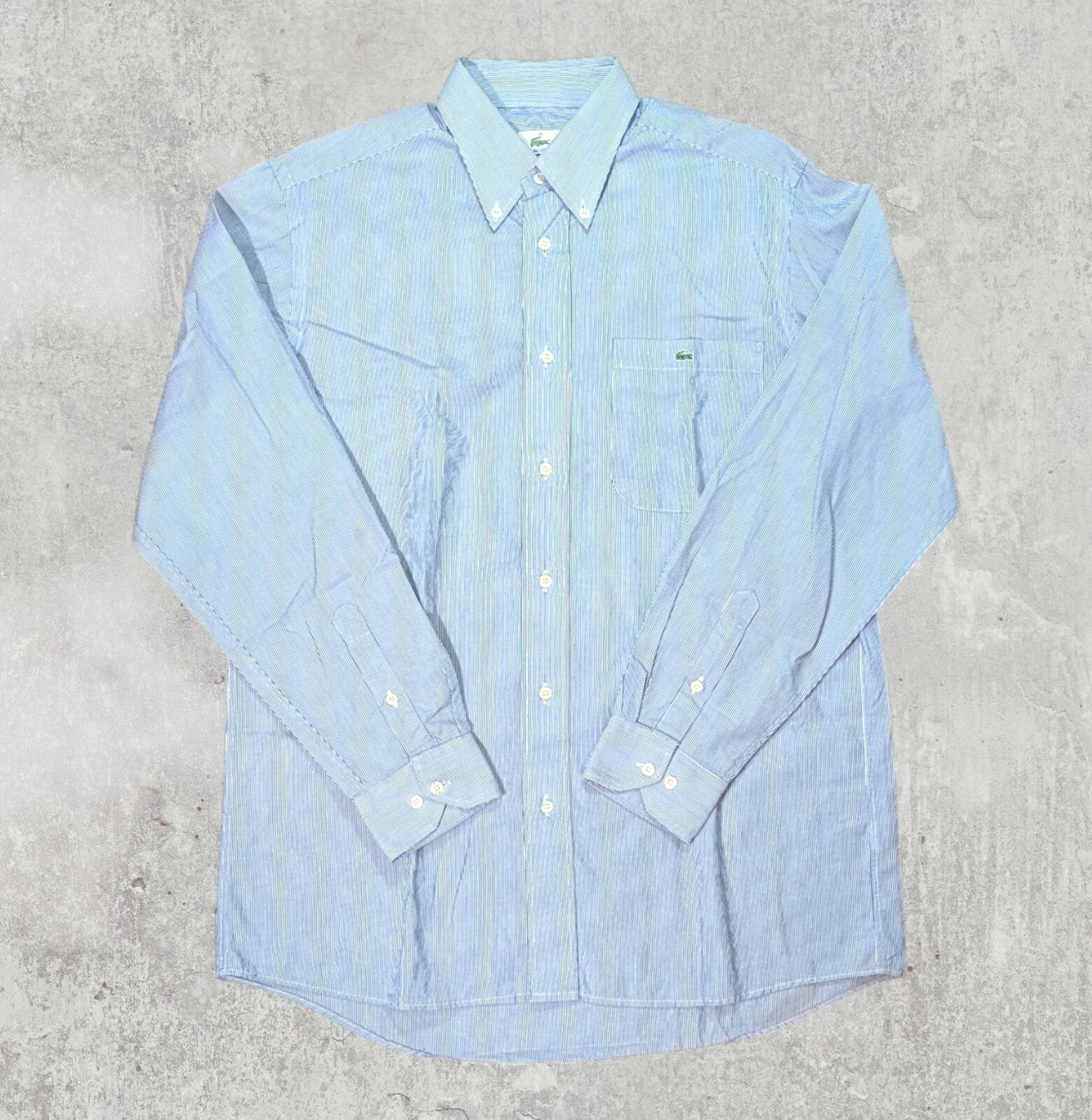 Lacoste Men's Striped Shirt - Blue - Size 38 / Small