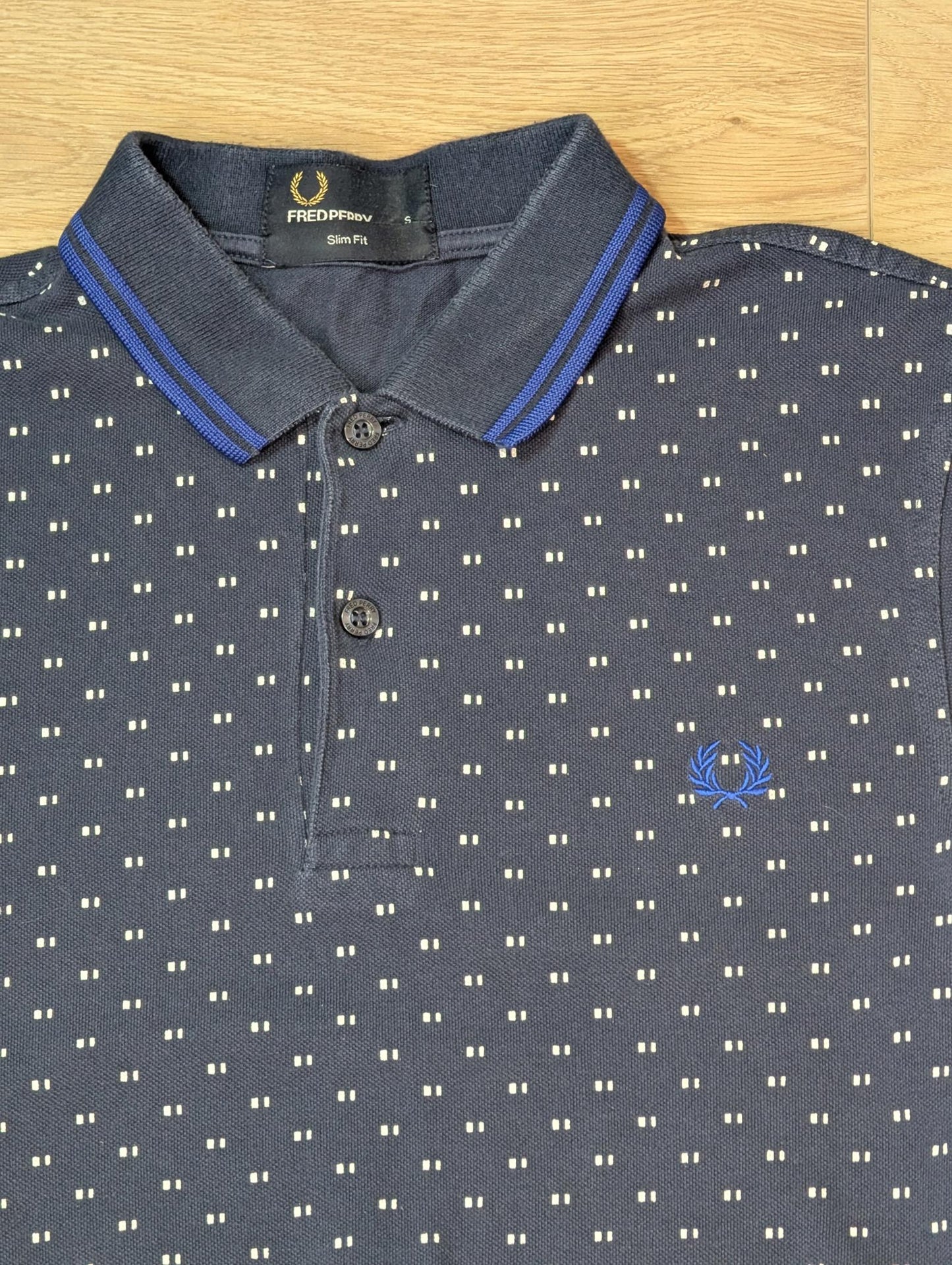 Fred Perry Men's Slim Fit Polo T Shirt - Navy - Size Small