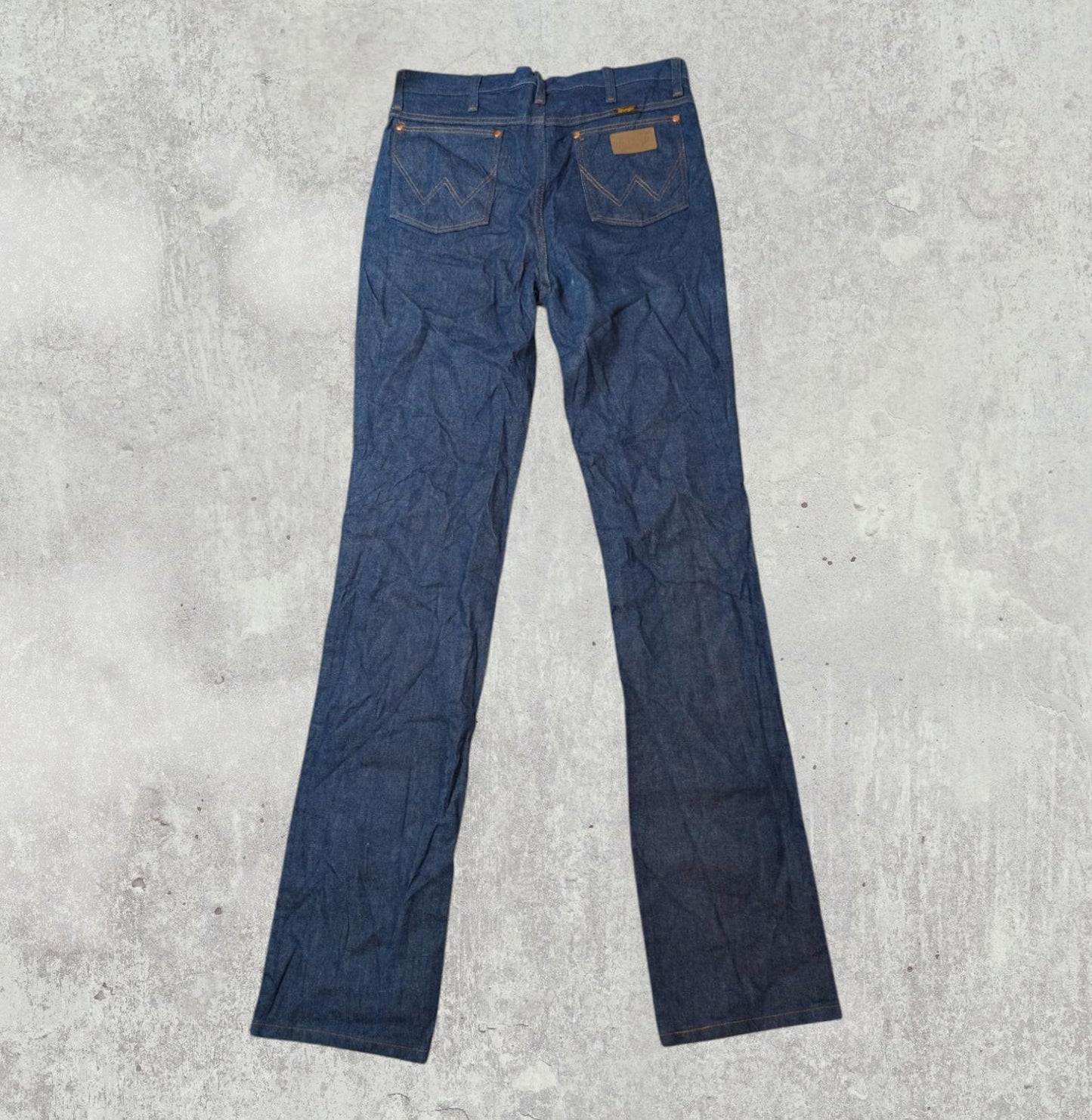 Wrangler Men's Straight Jeans - Blue - Size 33W 38L