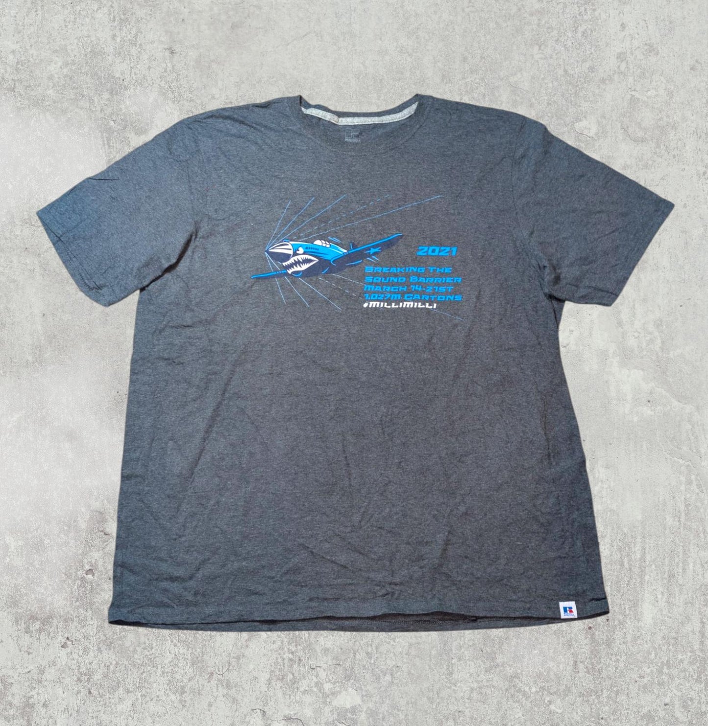 Russell Athletic Men's Sound Barrier T Shirt - Grey - Size XL