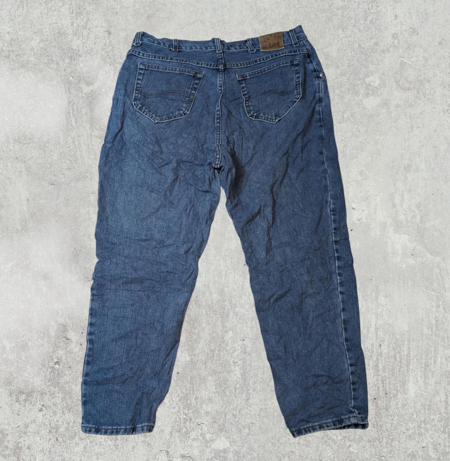 Lee Women's Riveted Straight Jeans - Blue - Size 36W 26L