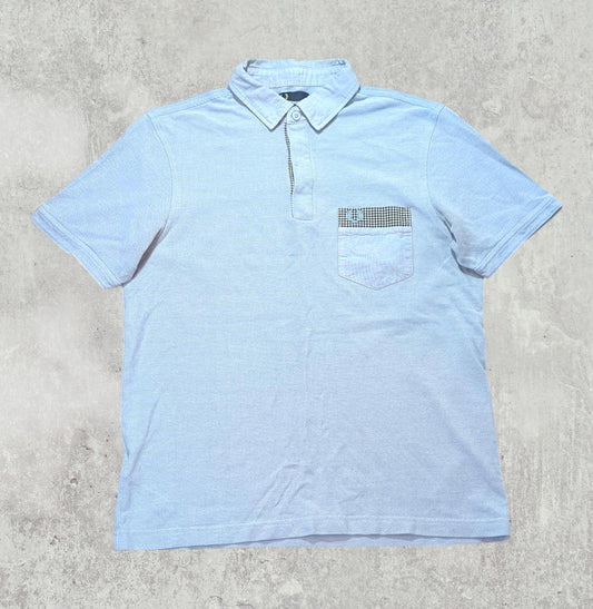 Fred Perry Men's Slim Fit Polo T Shirt - Blue - Size Medium