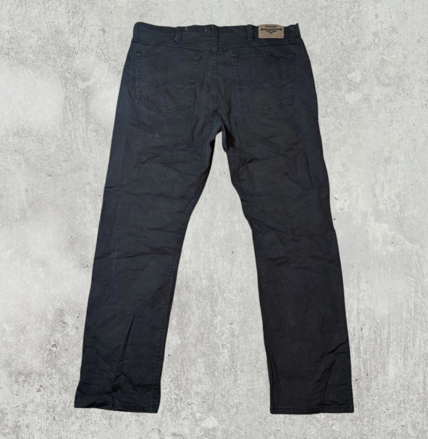 Wrangler Men's Slim Straight Jeans - Black - Size 36W 30L