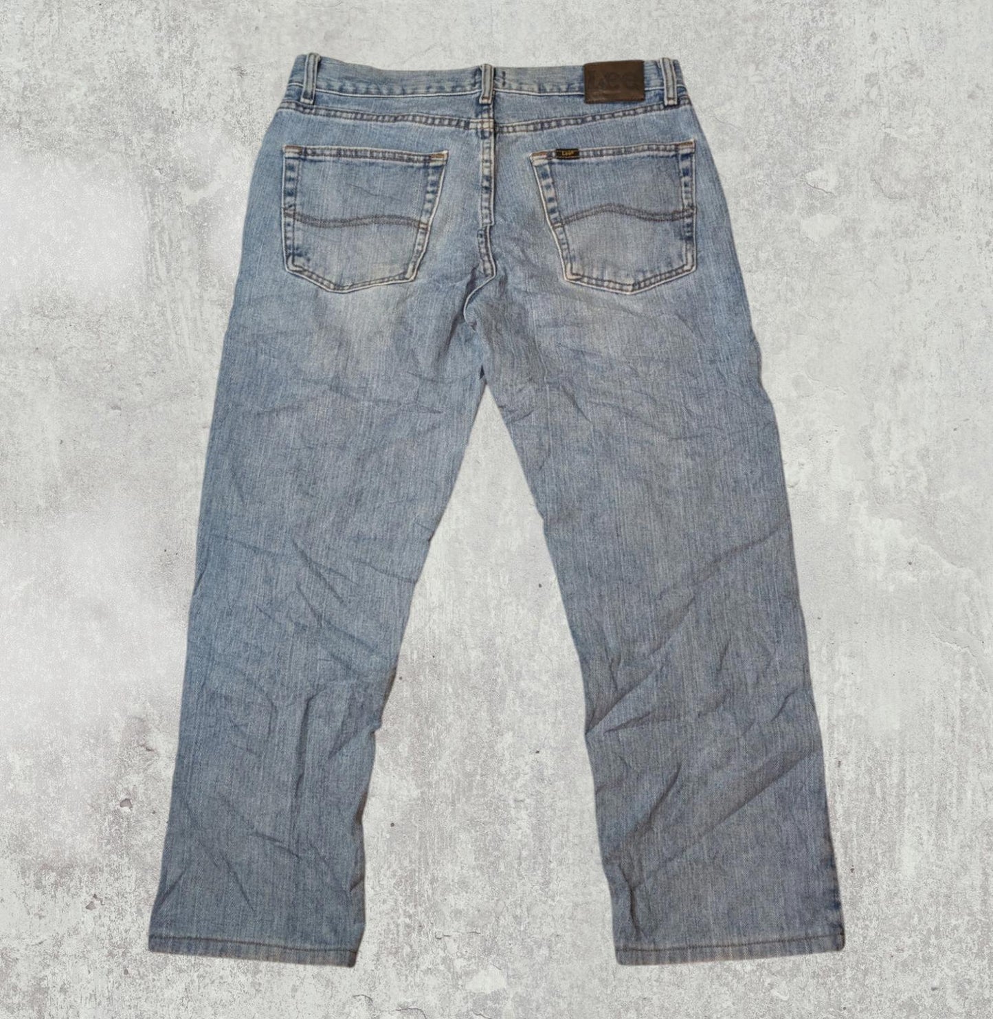 Lee Men's Straight Jeans - Blue - Size 32W 27L