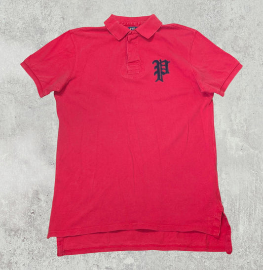 Ralph Lauren Men's Custom Fit Polo T Shirt - Red - Side Medium