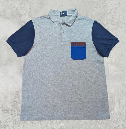 Fred Perry Men's Slim Fit Polo T Shirt - Grey - Size Large