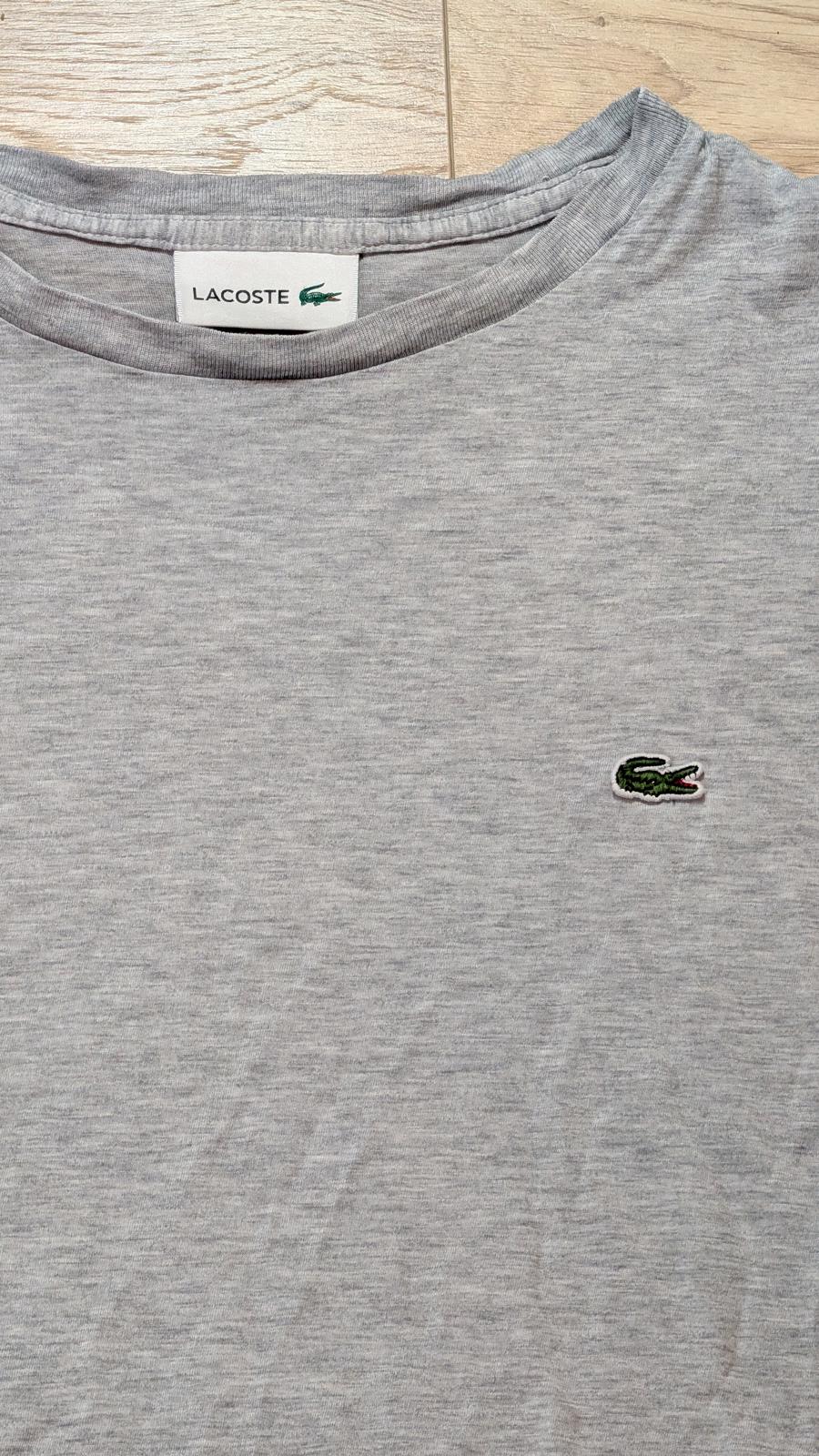 Lacoste Men's Regular Fit T Shirt - Grey - Size 5 / Large