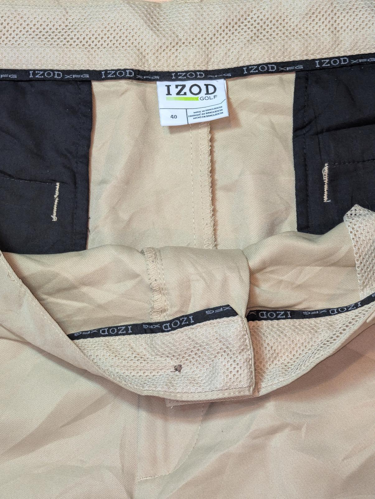Izod Men's Golf Shorts - Beige - Size 40W
