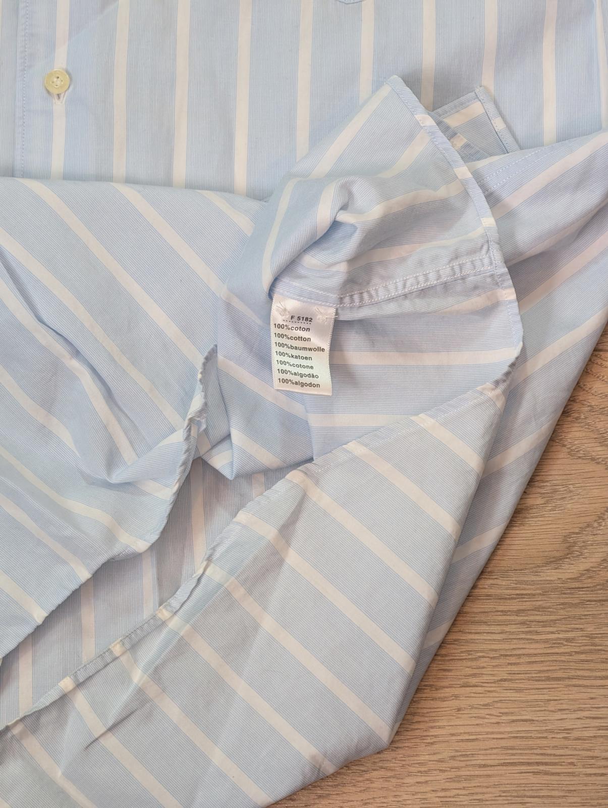 Lacoste Men's Striped Shirt - Blue - Size Medium