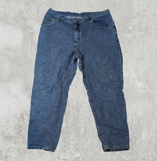 Lee Women's Riveted Straight Jeans - Blue - Size 36W 26L