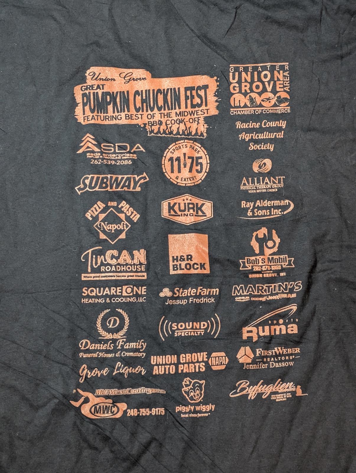Russell Athletic Men's The Great Pumpkin Chucking T Shirt - Black Size XXL