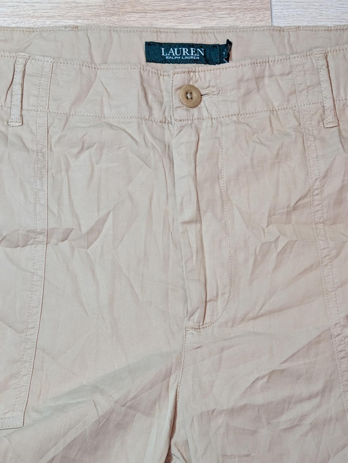 Lauren Ralph Lauren Women's Trousers - Beige - Size 36W 25L