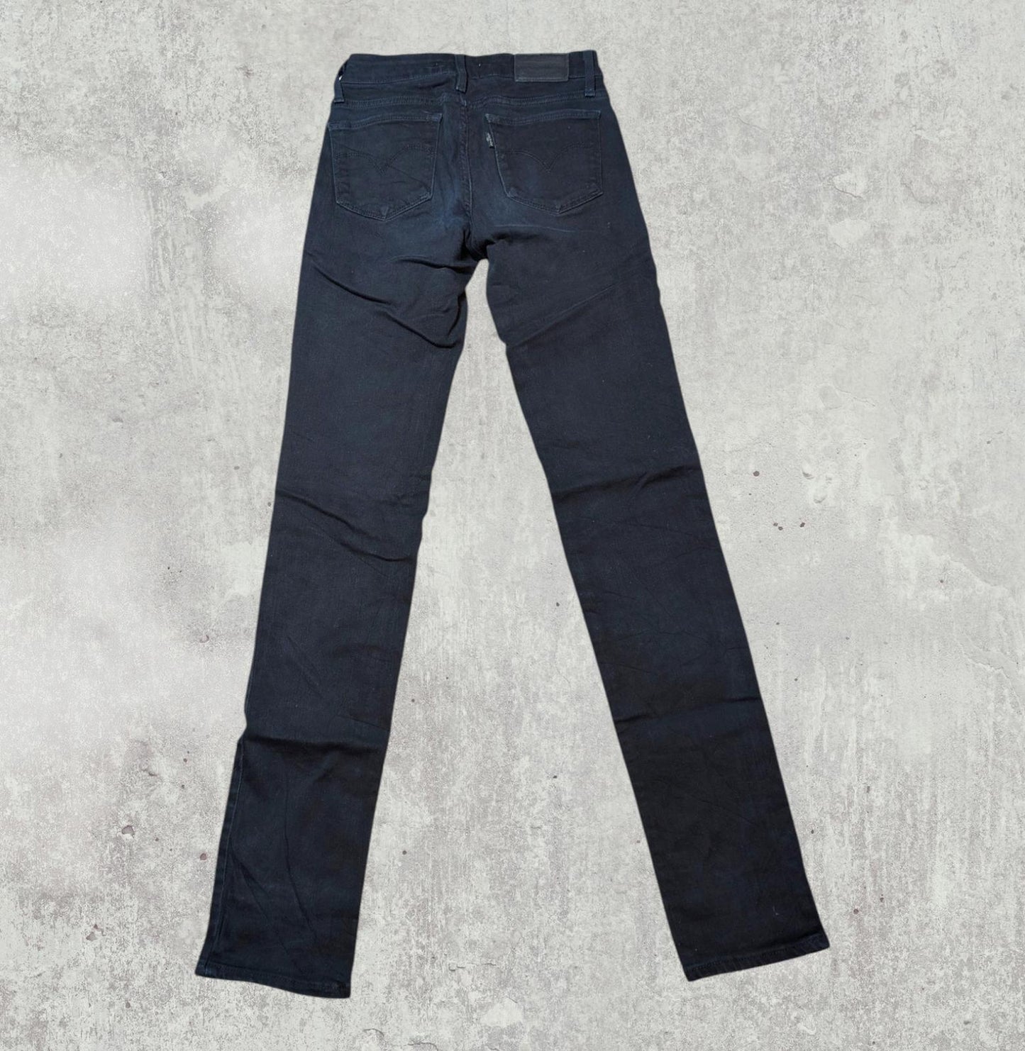 Levi's Women's 712 Slim Jeans - Black - Size 24W 32L