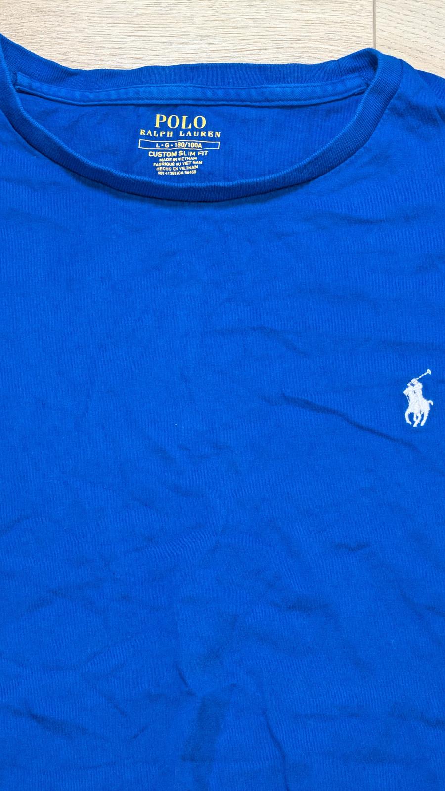 Ralph Lauren Men's Custom Slim Fit T Shirt - Blue - Size Large