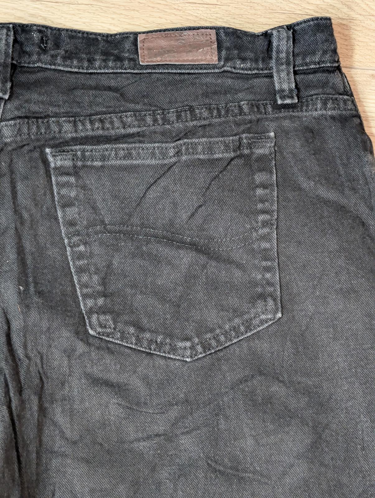 Lee Women's Relaxed Straight Jeans - Black - Size 34W 26L