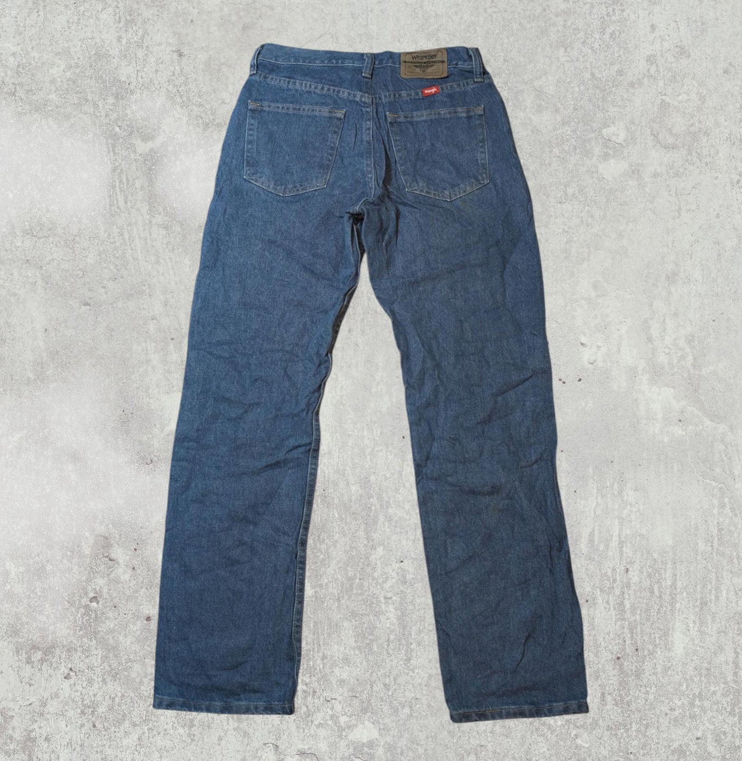 Wrangler Men's Straight Jeans - Blue - Size 29W 30L