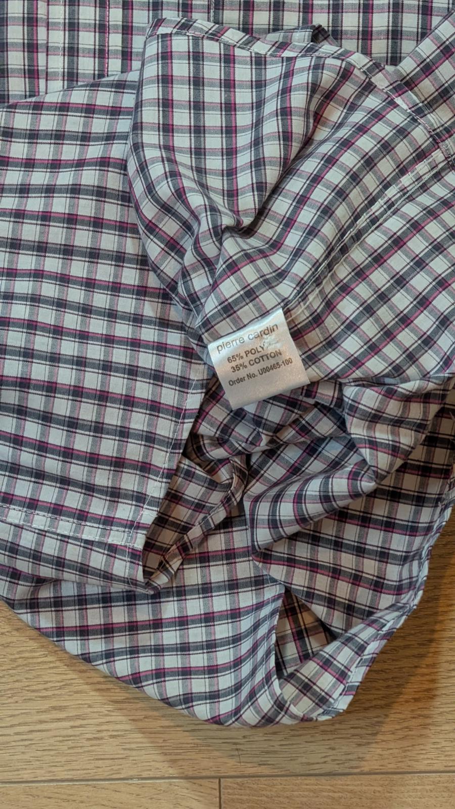 Pierre Cardin Men's Check Shirt - Pink - Size Large