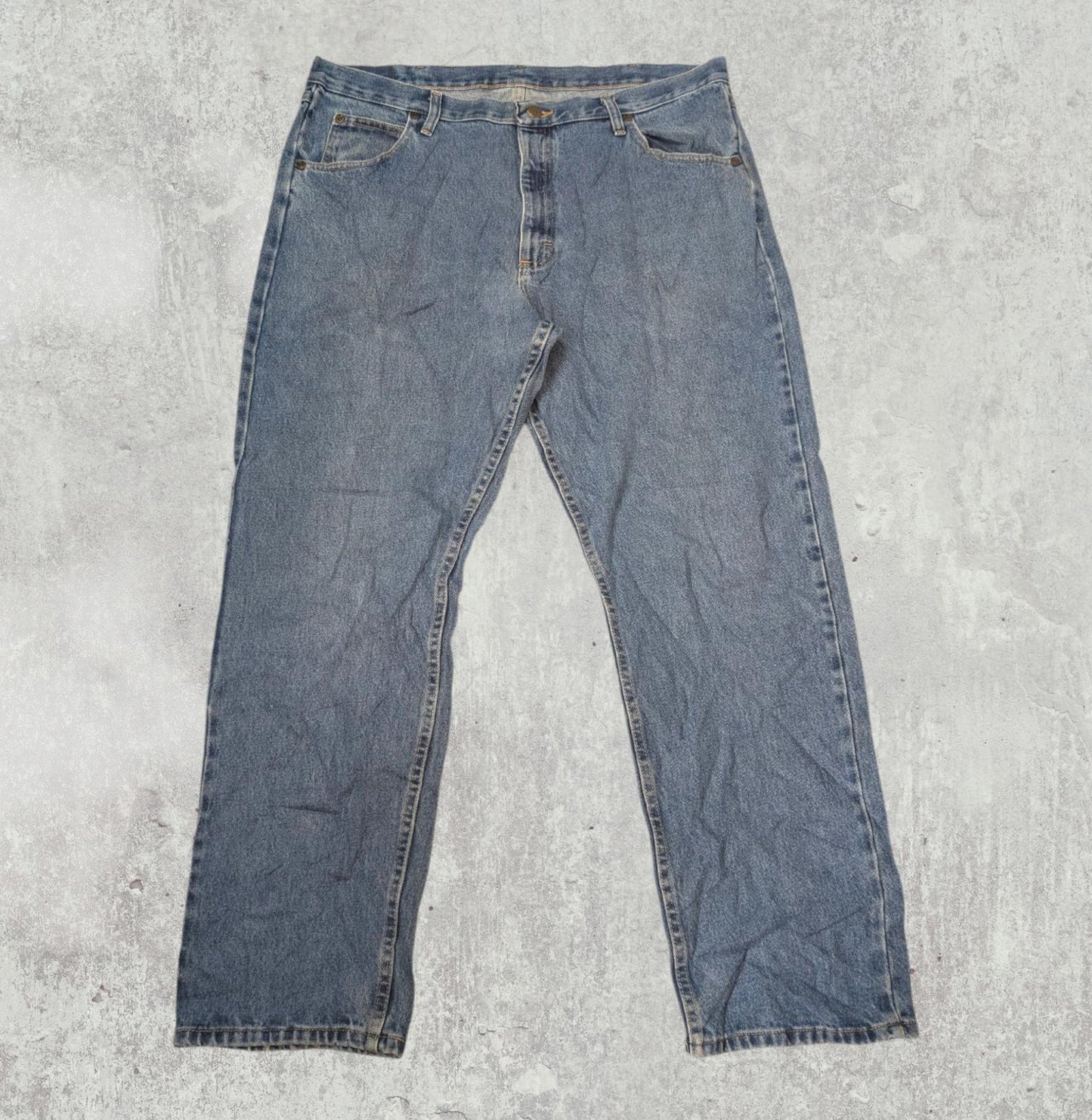 Wrangler Men's Straight Jeans - Blue - Size 38W 32L