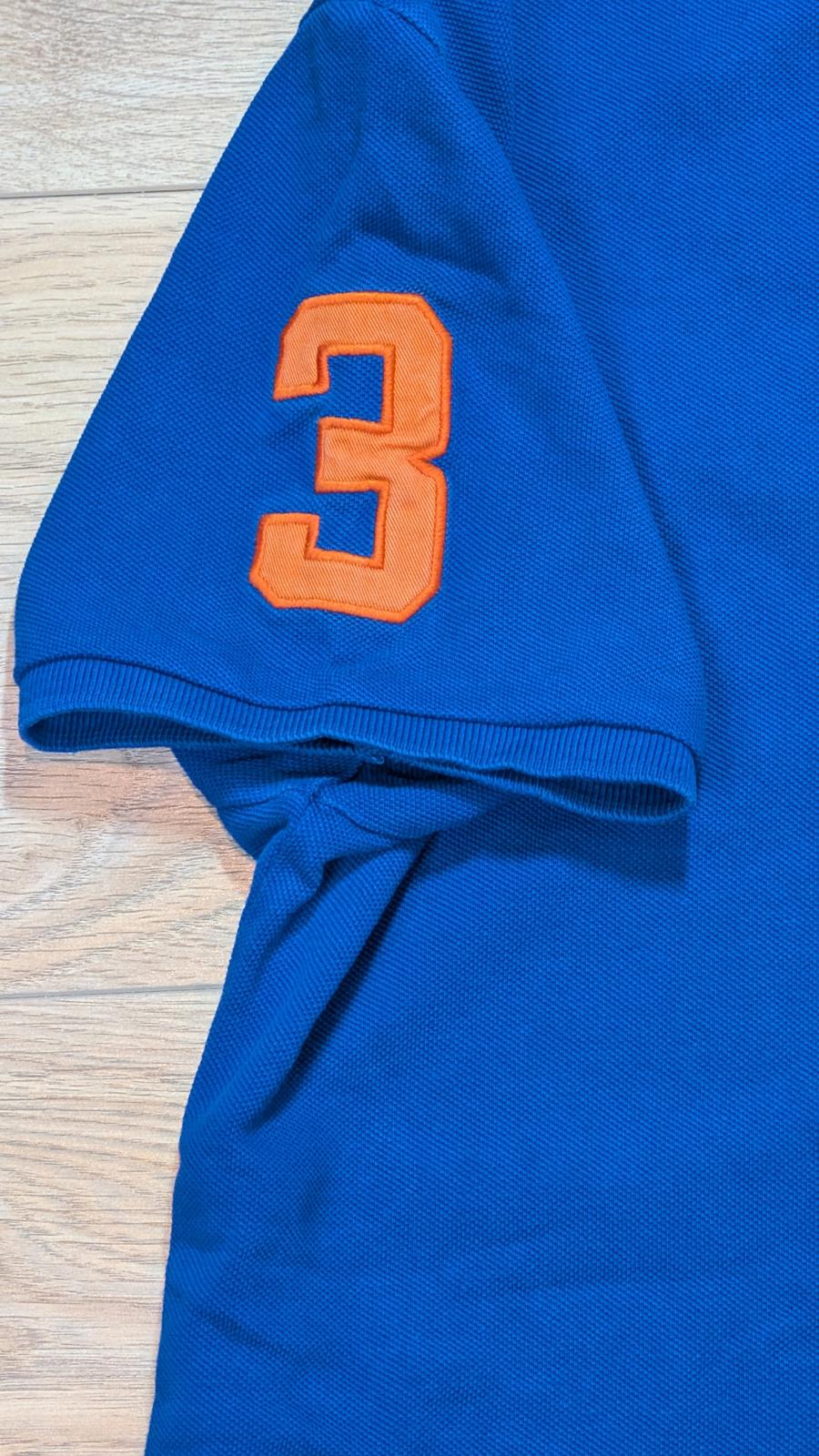 Ralph Lauren Men's Custom Fit Big Pony Polo T Shirt - Blue - Size Large