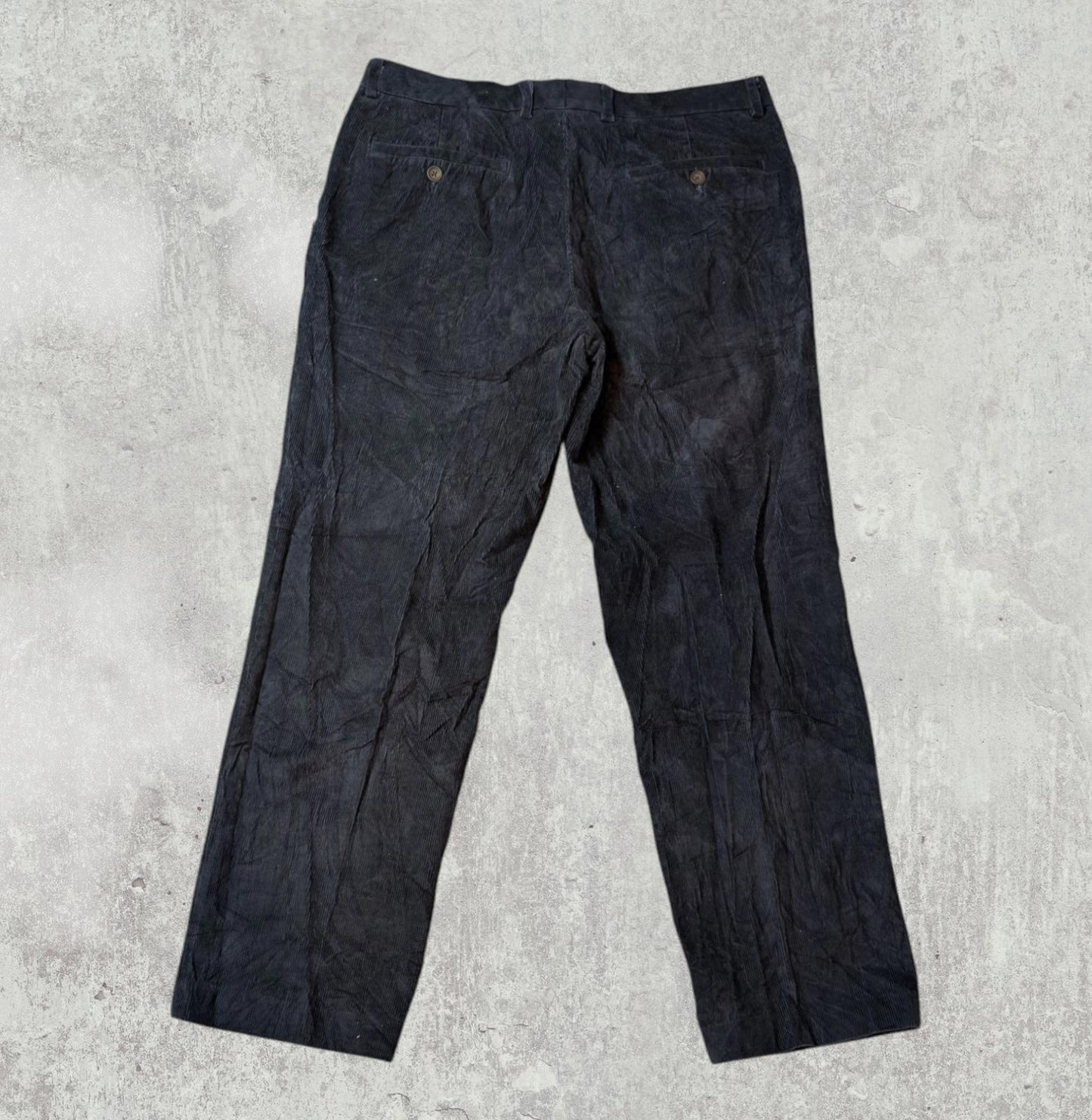 Lauren Ralph Lauren Women's Corduroy Trousers - Navy - Size 33W 27L