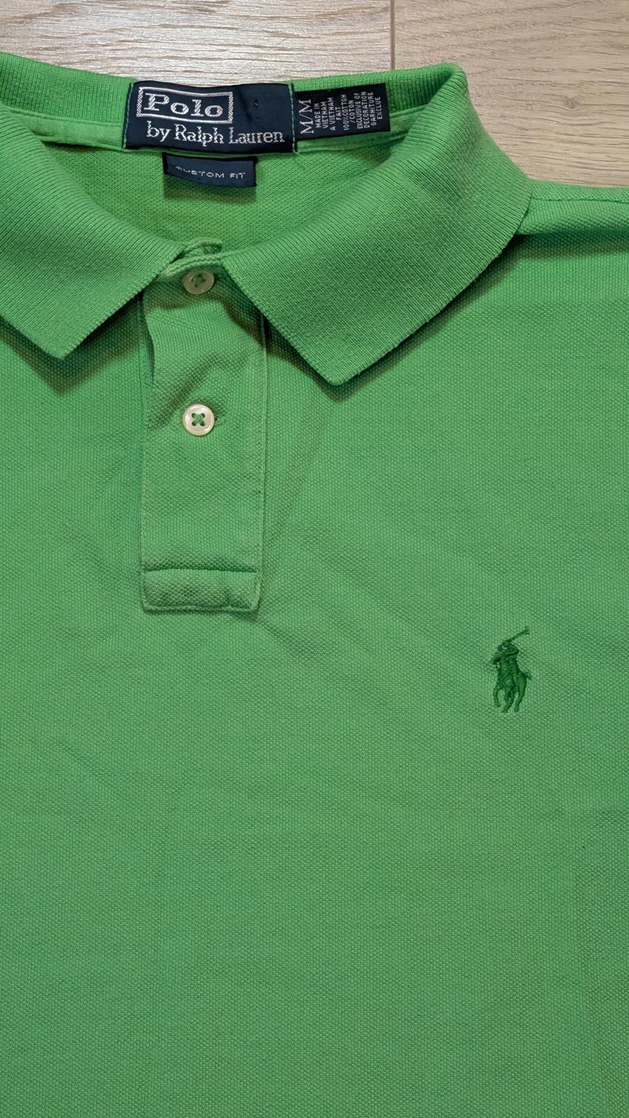 Ralph Lauren Men's Custom Fit Polo T Shirt - Green - Size Medium
