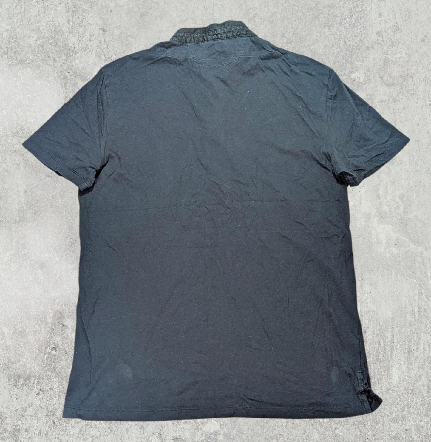 All Saints Men's Polo T Shirt - Navy - Size Medium