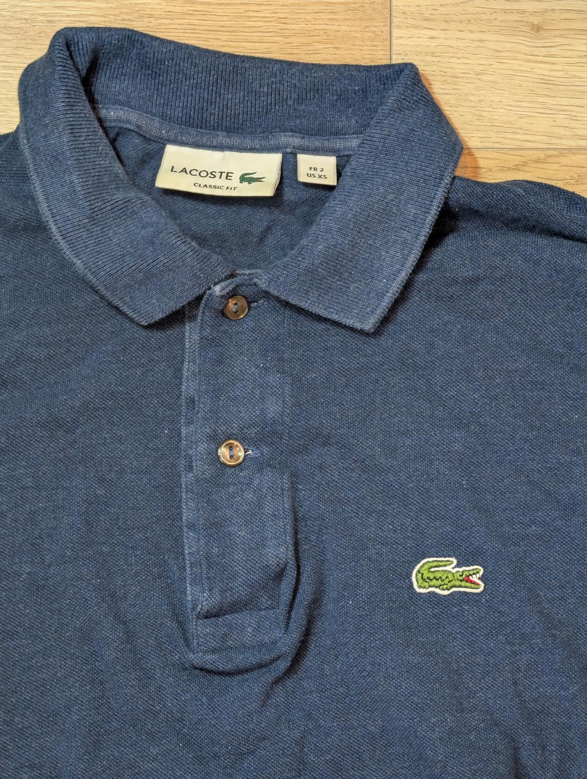 Lacoste Men's Long Sleeved Polo T Shirt - Navy - Size 2 / XS