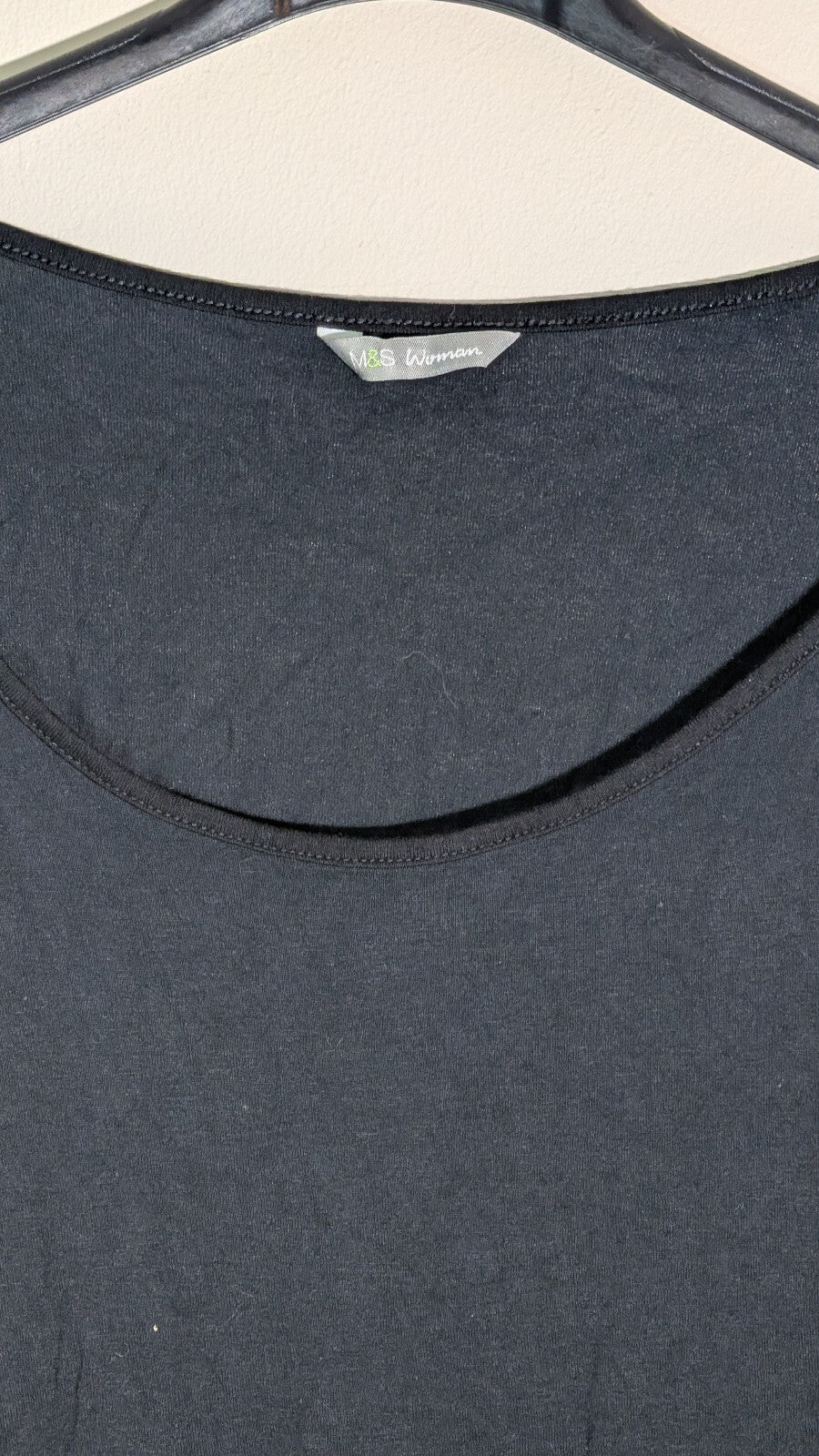 M&S Women's T Shirt - Black - Size 16