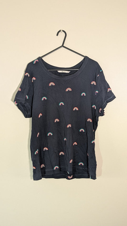 Tu Women's Rainbow T Shirt - Navy - Size 18