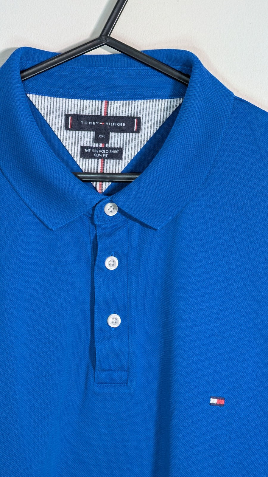 Tommy Hilfiger Men's Slim Fit Polo T Shirt - Blue - Size XXL