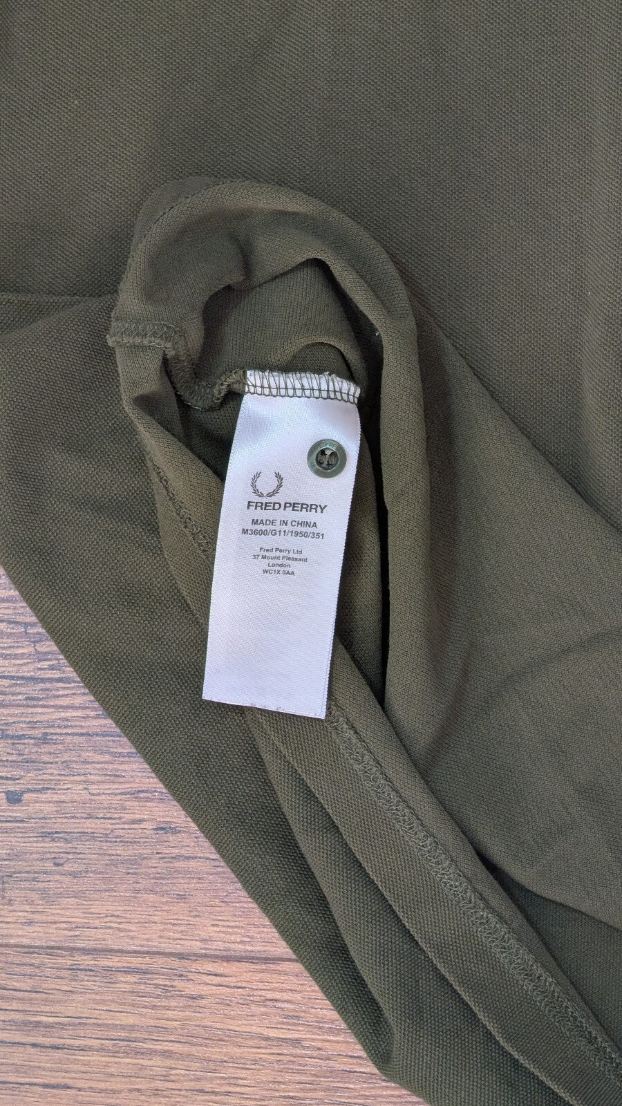 Fred Perry Men's Polo T Shirt - Green - Size Large
