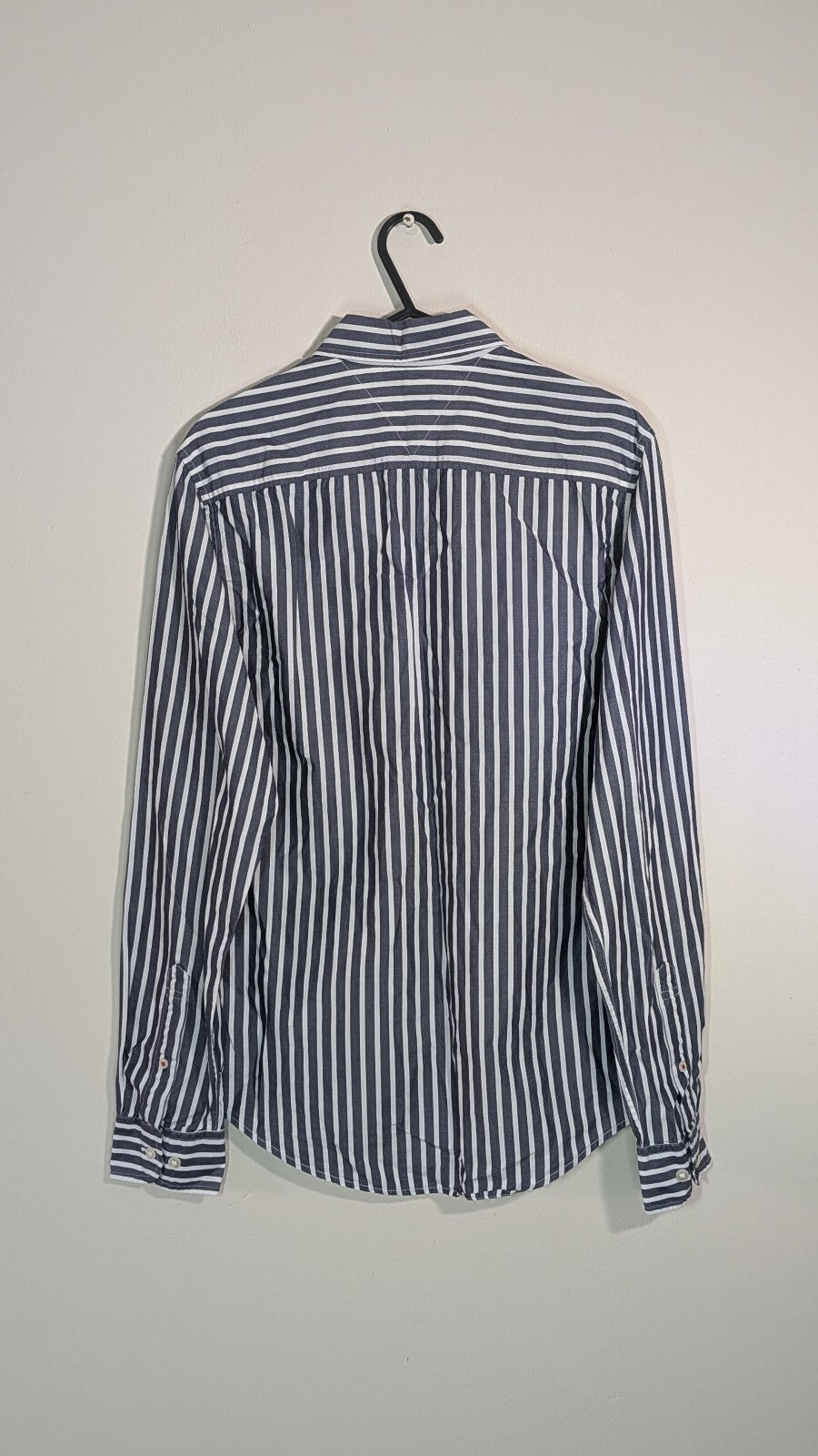 Tommy Hilfiger Men's Slim Fit Striped Shirt - Blue - Size Small