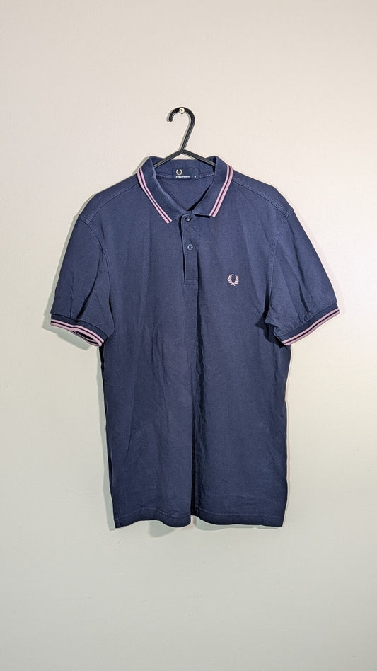 Fred Perry Men's Polo T Shirt - Navy - Size Medium