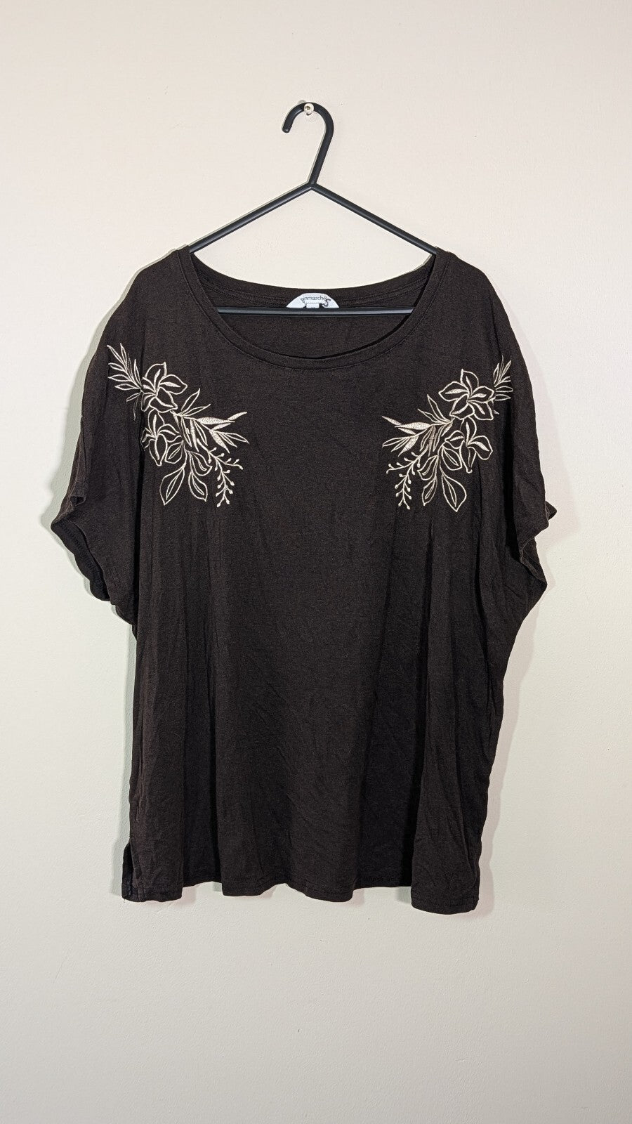 Bonmarche Women's T Shirt - Brown - Size 22