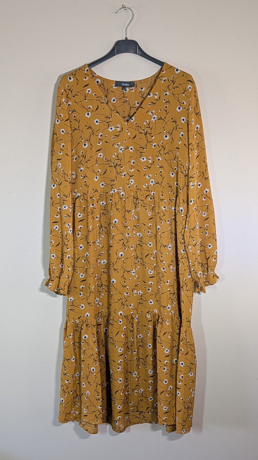 Studio Women's Floral Dress - Yellow - Size 12