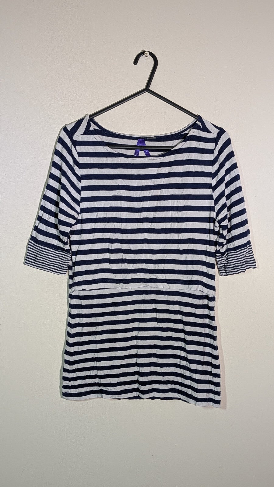 Seraphine Women's Striped T Shirt - Navy - Size Small