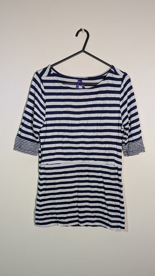 Seraphine Women's Striped T Shirt - Navy - Size Small