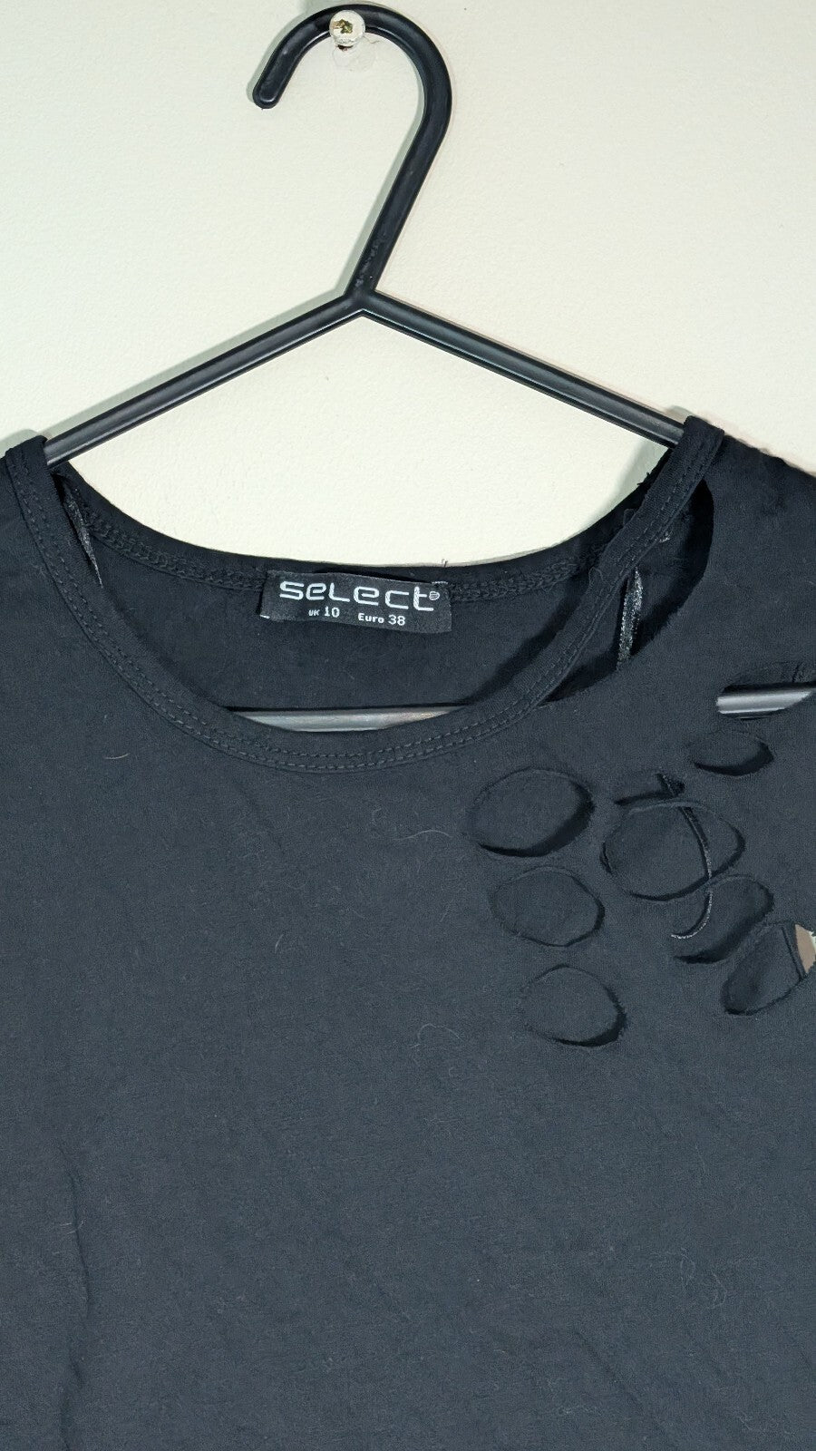 Select Women's Vest T Shirt - Black - Size 10