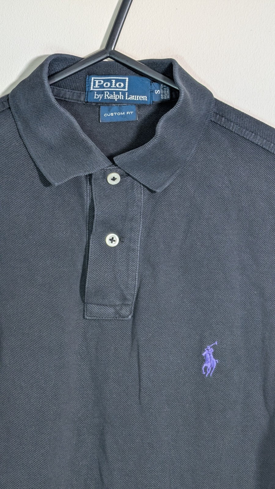 Ralph Lauren Men's Custom Fit Polo T Shirt - Black - Size Small