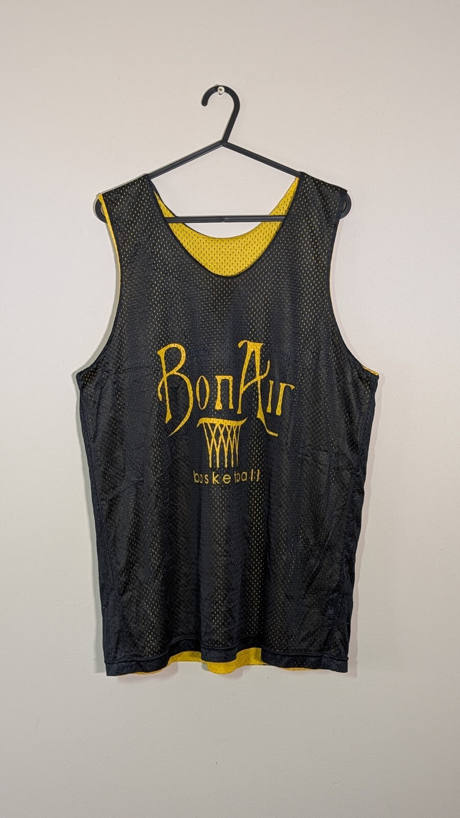 A4 Men's Bon Air Basketball Vest - Yellow - Size Small