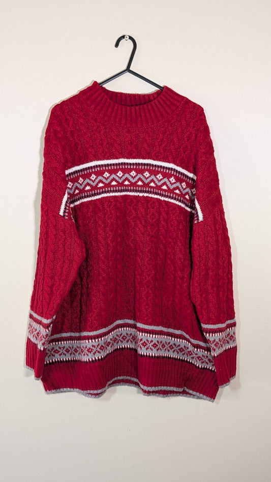 Isle Women's Sweatshirt Jumper - Red - Size 22