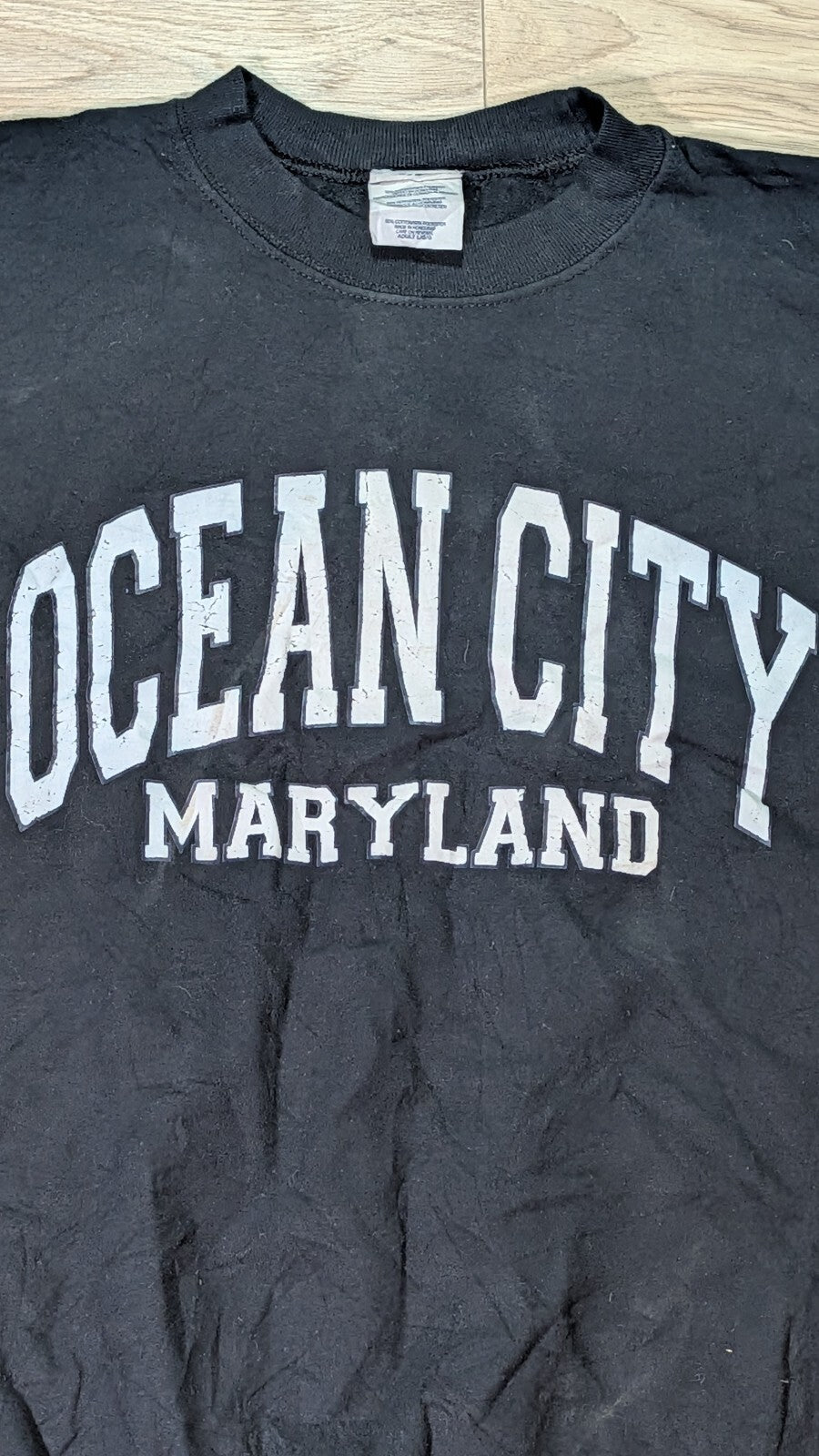 Port & Company Men's Ocean City Sweatshirt Jumper - Black - Size Large
