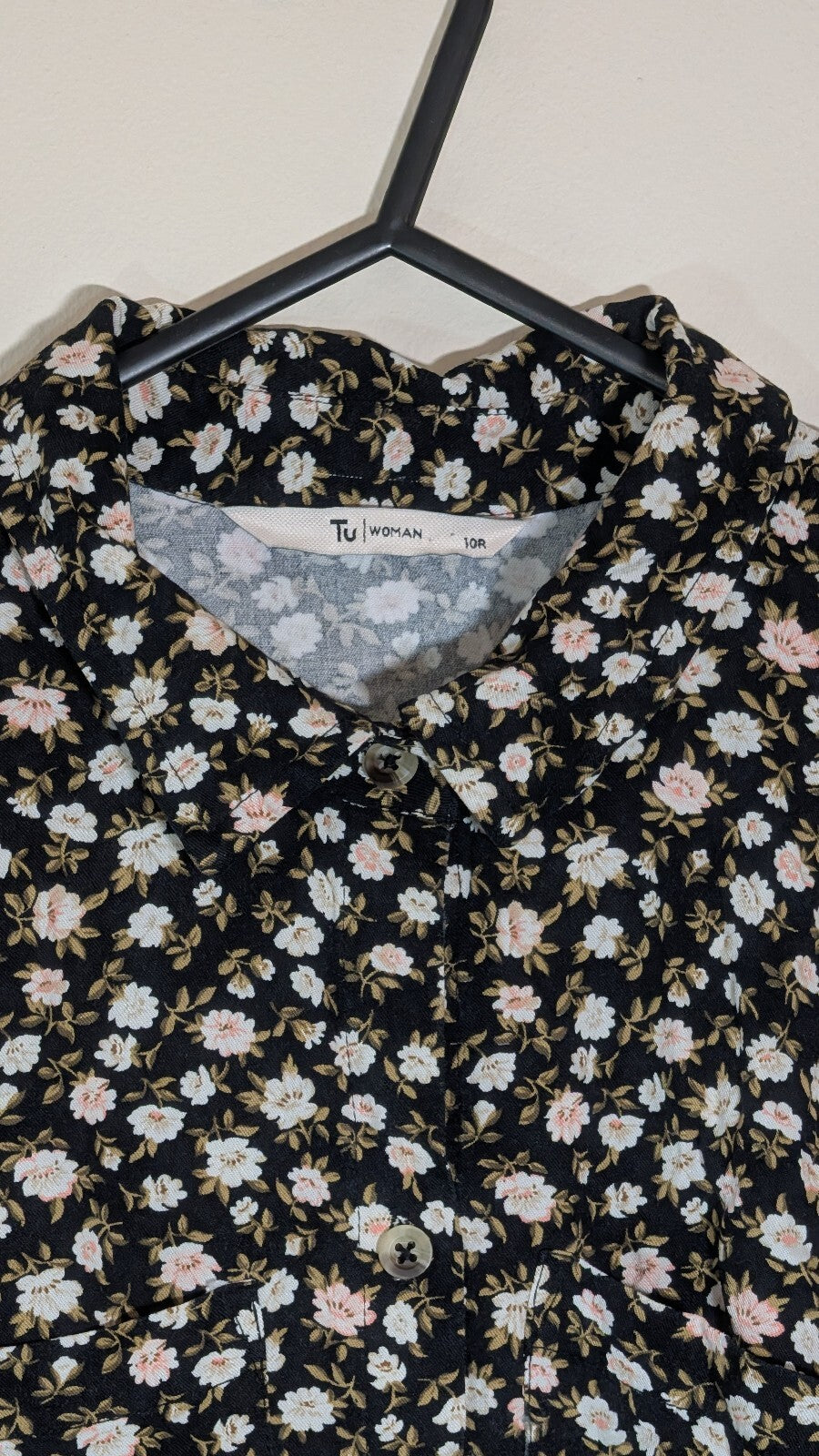 Tu Women's Floral Dress - Black - Size 10