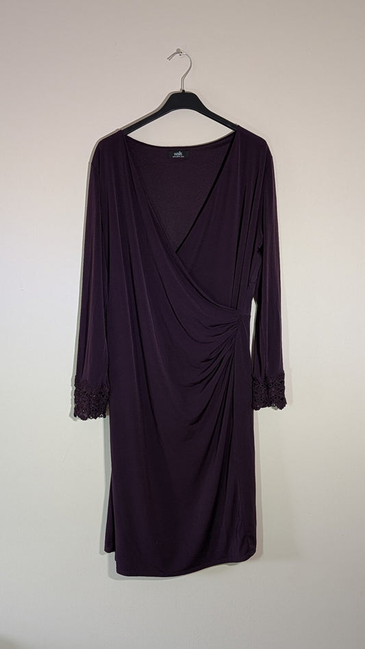 Wallis Women's Dress - Burgundy - Size 16