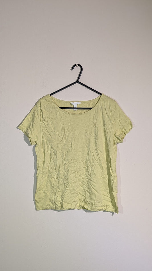 H&M Women's T Shirt - Green - Size Small