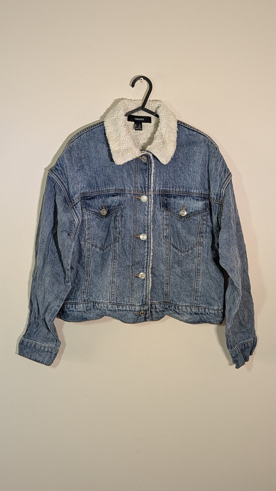 Forever 21 Women's Denim Jacket - Blue - Size Small