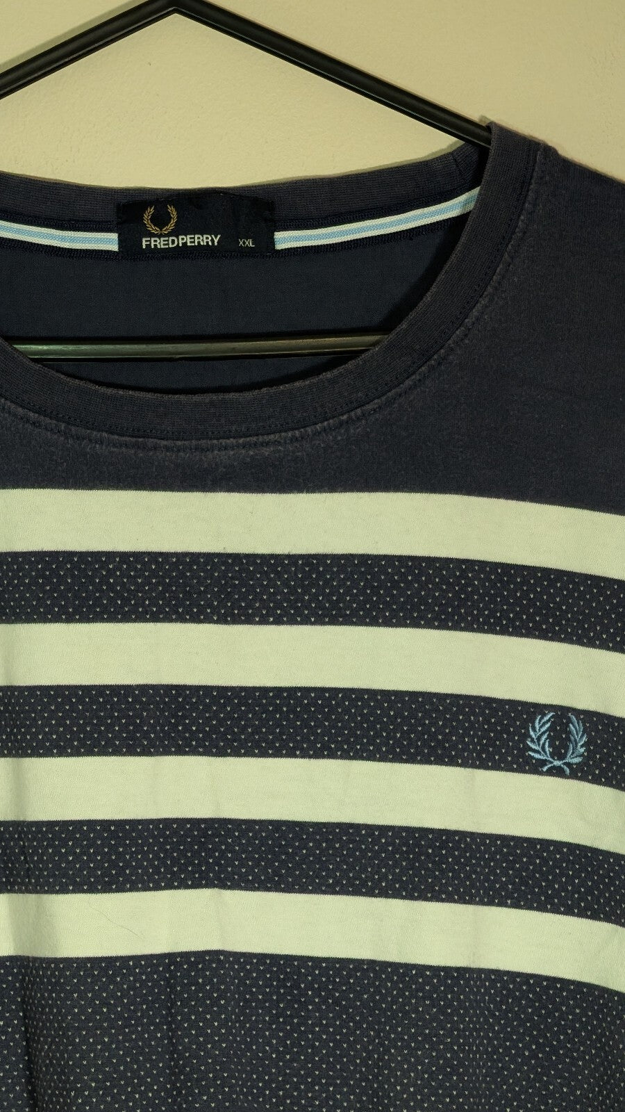Fred Perry Men's T Shirt - Navy - Size XXL