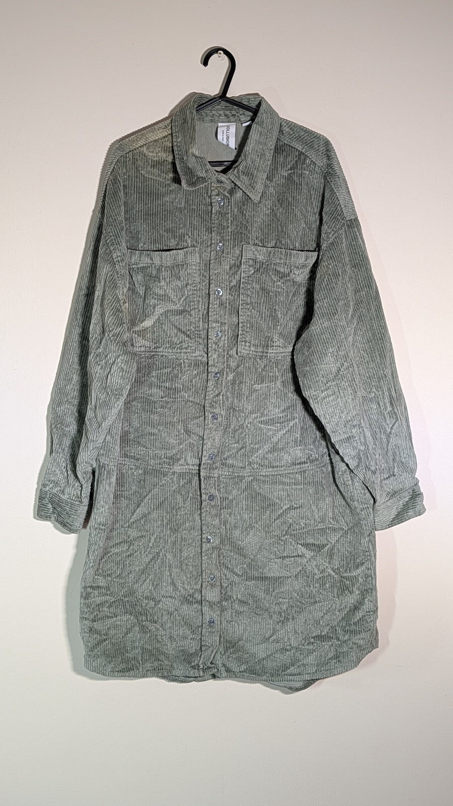 Collusion Women's Corduroy Dress - Green - Size 16