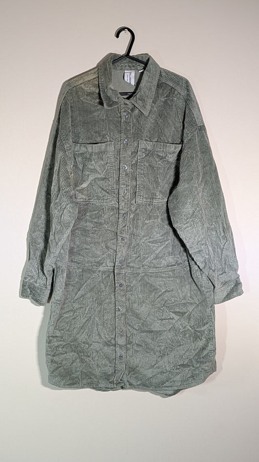 Collusion Women's Corduroy Dress - Green - Size 16