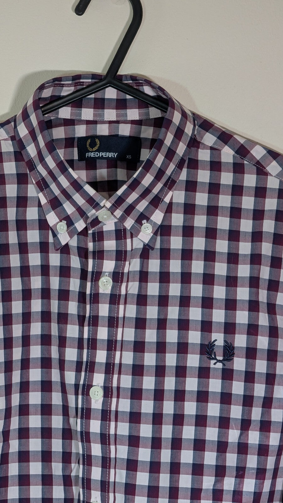 Fred Perry Men's Check Shirt - Purple - Size XS